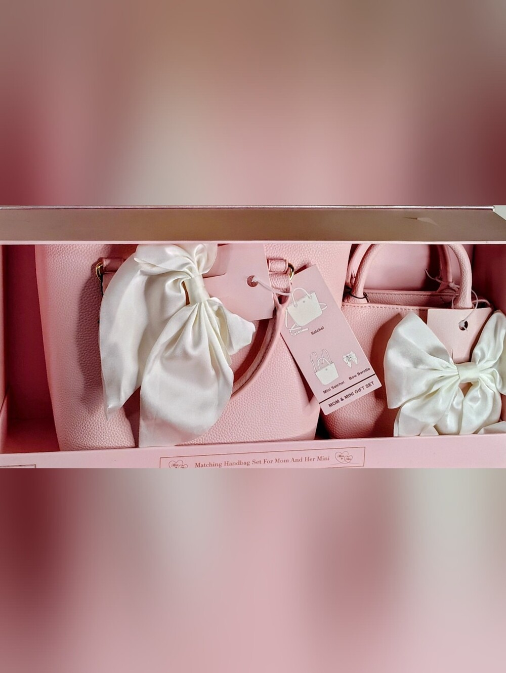 Nanette Lepore Women’s Pink Satchel Handbag with Satin Bow